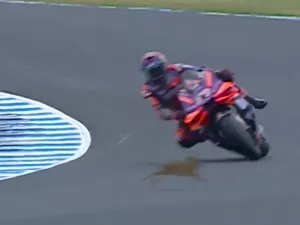 Coelho atravessa pista e é quase atropelado por piloto no MotoGP; veja