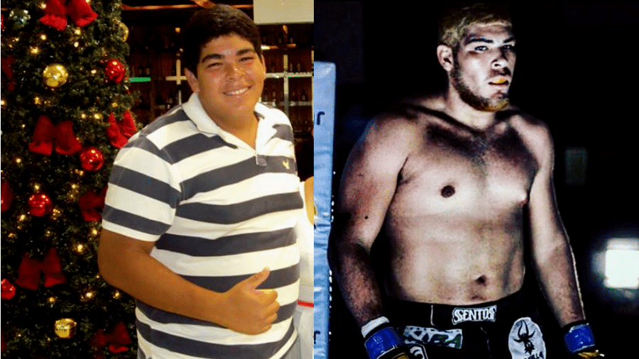 Carlos Boi, contratado pelo UFC, chegou a pesar 157 kg na adolescência - Reprodução