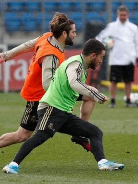 Em recuperação de lesão, Eden Hazard volta ao treinos no Real Madrid - Real Madrid CF/Divulgação