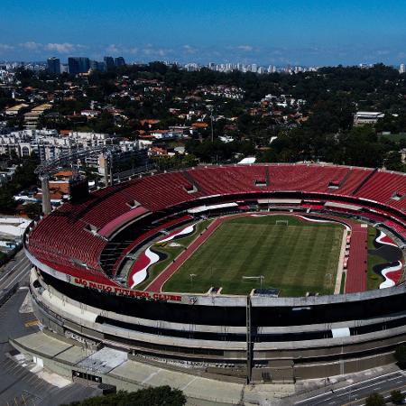 Estádio do Morumbi em vista aérea em 11 de abril de 2020 - Alexandre Schneider/Getty Images