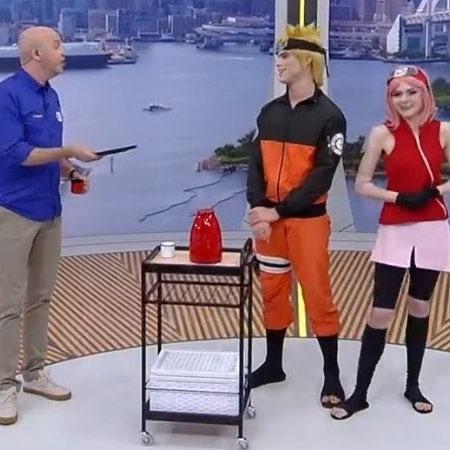 Cosplay de Naruto leva cafezinho para Escobar - Reprodução/TV