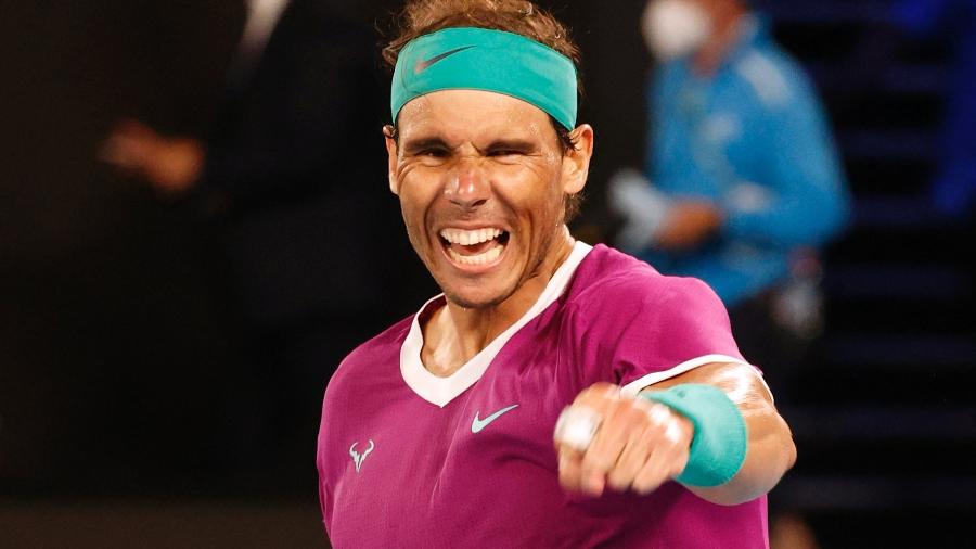 Rafael Nadal comemora após a vitória nas semifinais do Australian Open de 2022 - Reuters