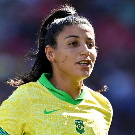 Duda Sampaio em ação durante jogo entre Brasil e Estados Unidos nas Olimpíadas de Paris-2024 Duda Sampaio em ação durante jogo entre Brasil e Estados Unidos nas Olimpíadas de Paris-2024