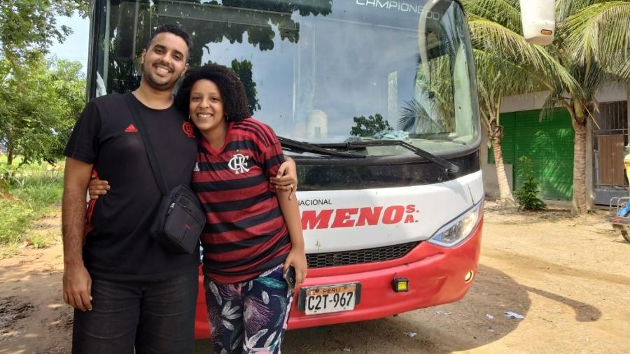 Torcedores do Flamengo, Victor e Daiane, a caminho de Cusco, no Peru - Diego Salgado/UOL