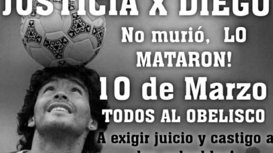 Grupos organizam protestos para reivindicar a morte de Maradona - Twitter