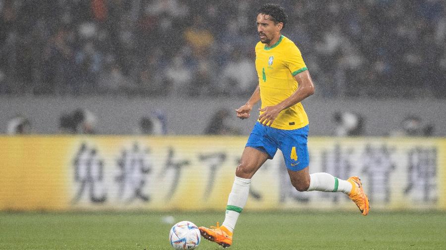 Zagueiro Marquinhos durante o amistoso entre Brasil e Japão, em Tóquio - Lucas Figueiredo/CBF