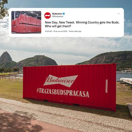 Contêiner de cervejas da Budweiser no Rio de Janeiro - Divulgação/Budweiser