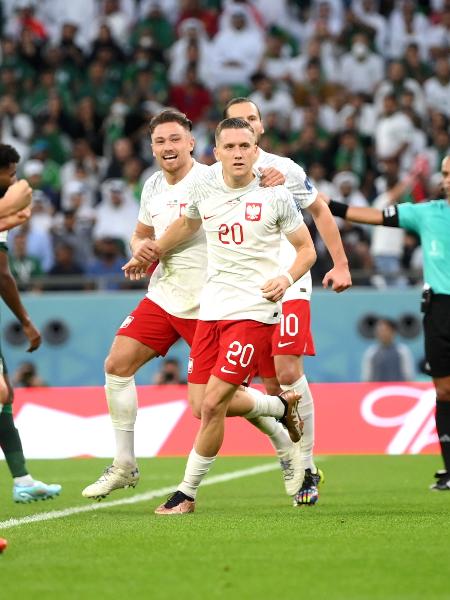 Piotr Zielinski fez o primeiro do 2 a 0 da Polônia sobre a Arábia Saudita - Shaun Botterill - FIFA/FIFA via Getty Images