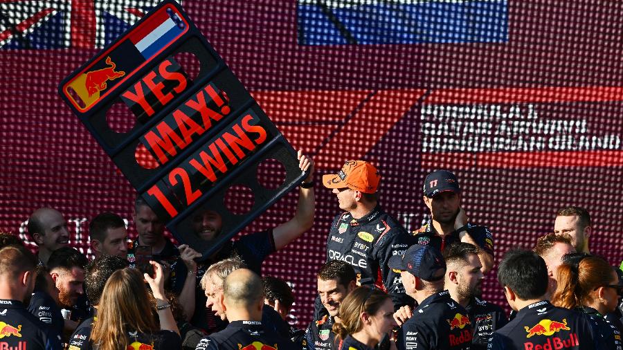 Red Bull comemora a 12ª vitória seguida na Fórmula 1, no GP da Hungria, no domingo