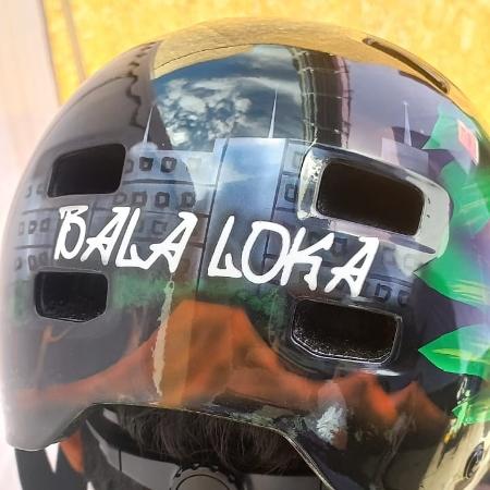 Capacete do brasileiro Gustavo Balaloka