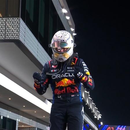 Max Verstappen, da Red Bull, comemora no Qatar