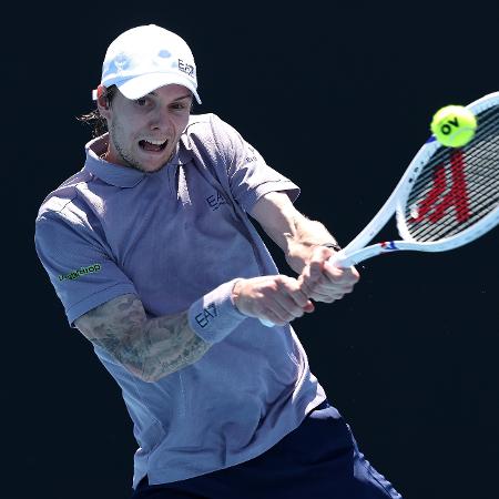 Alexander Bublik, do Cazaquistão, em jogo do Australian Open 2025 Alexander Bublik, do Cazaquistão, em jogo do Australian Open 2025