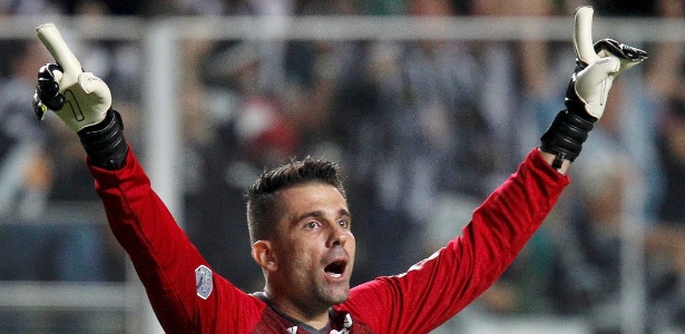 Victor comemora gol do Atlético-MG contra o Racing, na Libertadores -  REUTERS/Washington Alves