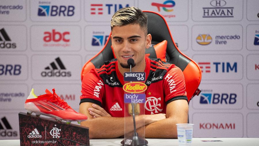 Andreas Pereira é apresentado no Flamengo - Alexandre Vidal/Flamengo