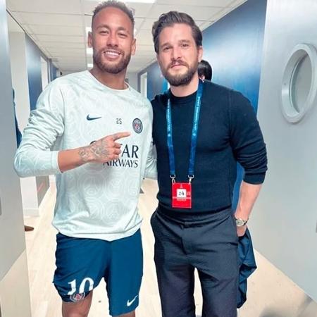 Neymar, ao lado do ator Kit Harrington - Reprodução/Instagram