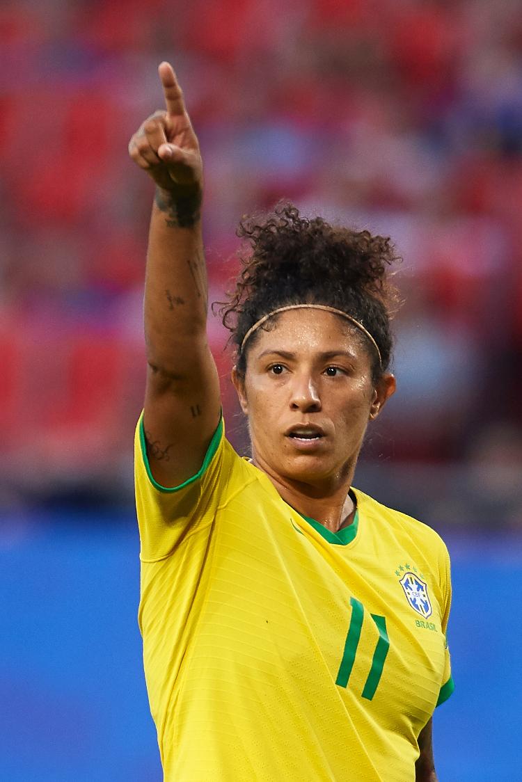 Cristiane, em jogo da seleção brasileira na Copa do Mundo de 2019 Cristiane, em jogo da seleção brasileira na Copa do Mundo de 2019
