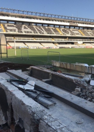 Santos inicia remoção do alambrado na Vila Belmiro - Reprodução - Reprodução