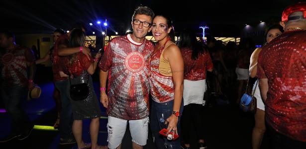 Neto e a mulher Sandra no Carnaval de São Paulo  - Claudio Augusto/Brazil News