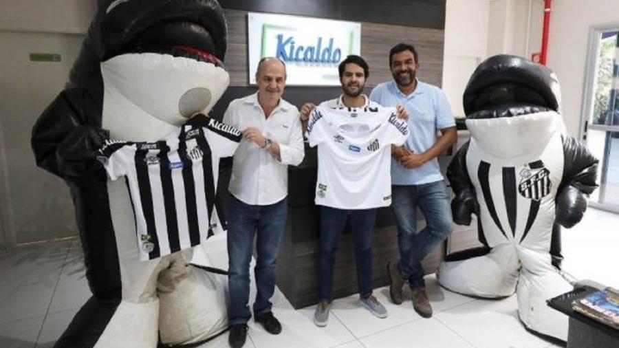 Santos apresenta a Kicaldo como novo patrocinador - Divulgação/Santos FC