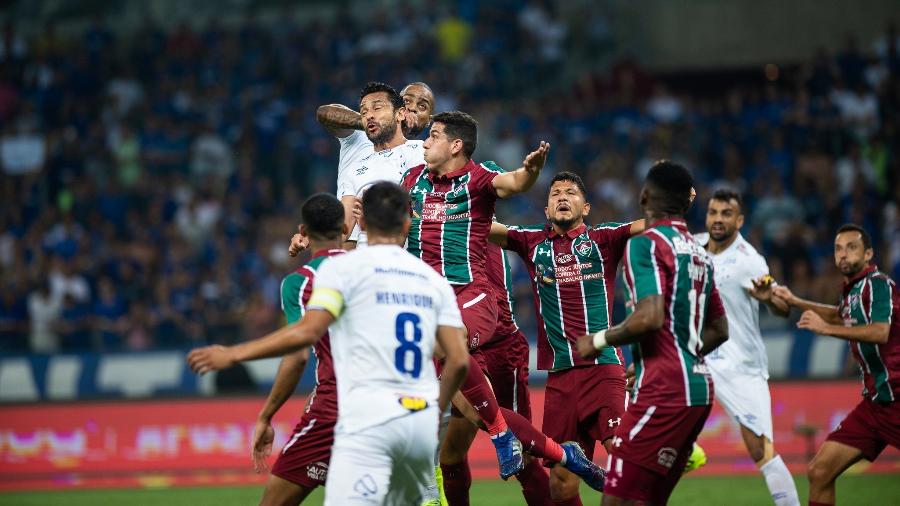 Defesa do Fluminense conseguiu primeira sequência de dois jogos sem ser vazada - Bruno Haddad/Cruzeiro
