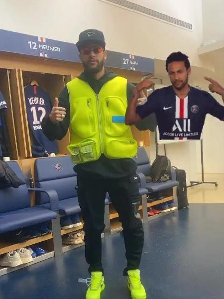 Thiago Silva brinca com roupa de Neymar - Reprodução/Instagram