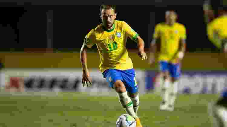 O meia da seleção brasileira Everton Ribeiro durante jogo contra a Venezuela - Lucas Figueiredo/CBF - Lucas Figueiredo/CBF