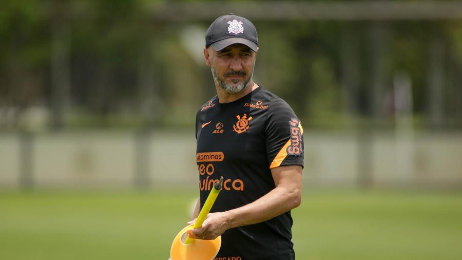 Técnico Vítor Pereira comanda treino do Corinthians em novembro de 2022 - Rodrigo Coca/Agência Corinthians