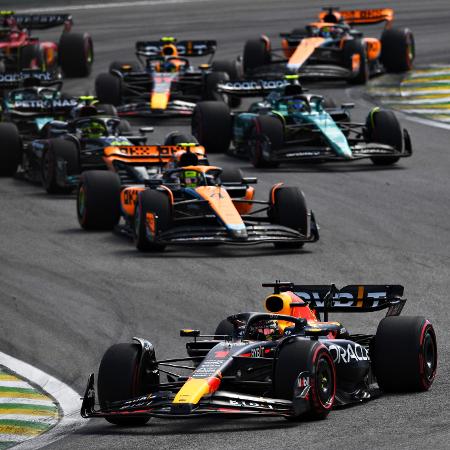 Max Verstappen em ação no GP de São Paulo de Fórmula 1