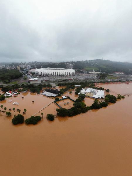 CT do Internacional fica alagado após enchente em Porto Alegre (RS) - MAX PEIXOTO/DIA ESPORTIVO/ESTADÃO CONTEÚDO