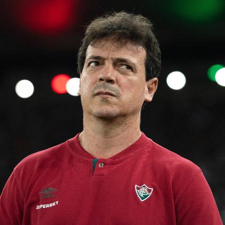 Fernando Diniz, técnico do Fluminense, no jogo contra o Talleres, pela Libertadores