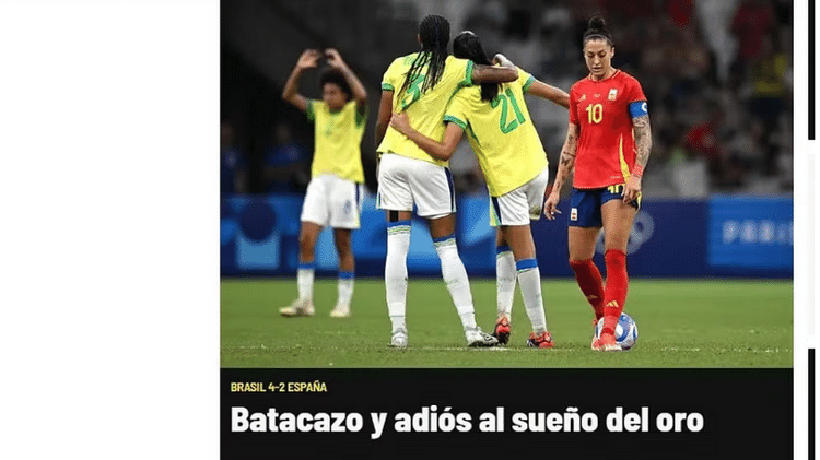 Jornal espanhol lamenta derrota da Espanha para o Brasil