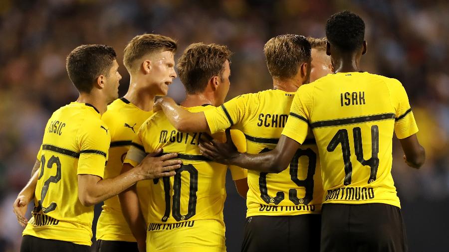O Dortmund é segundo colocado no Campeonato Alemão, com 51 pontos, quatro a menos que o Bayern de Munique - Elsa/Getty Images