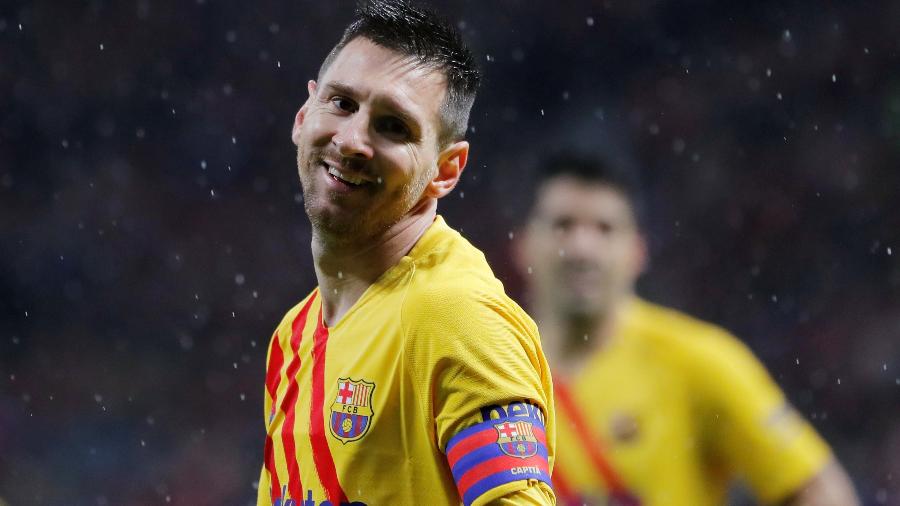 Messi no jogo do Barcelona contra o Atlético de Madrid - REUTERS/Susana Vera