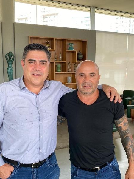 Presidente Sérgio Sette Câmara e Jorge Sampaoli, novo técnico do Atlético-MG - Atlético-MG/Divulgação