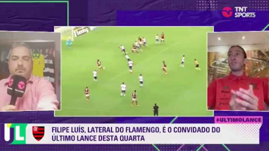 Filipe Luís, lateral do Flamengo, em entrevista exclusiva ao Último Lance, da TNT Sports - Transmissão