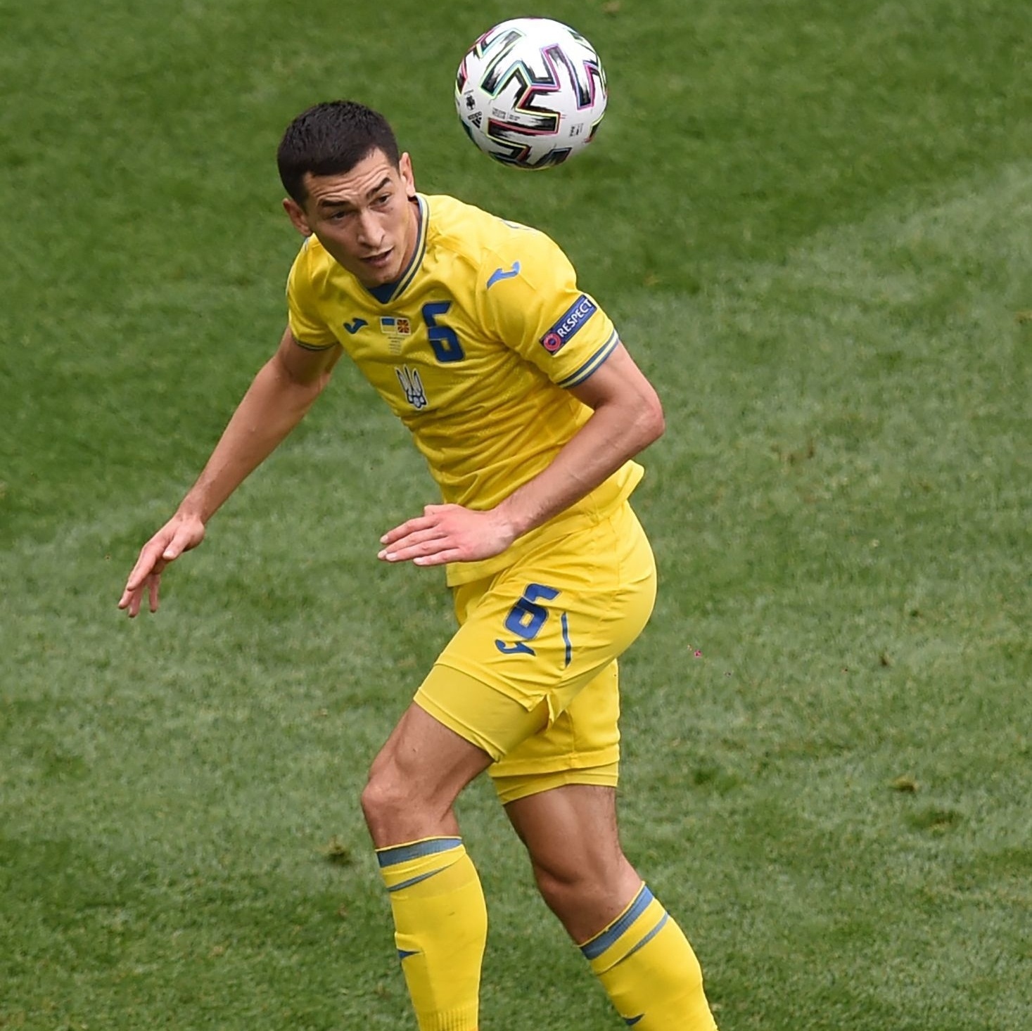 Euro 2020. Jogo De Futebol Ucrânia Vs Países Baixos Fotografia