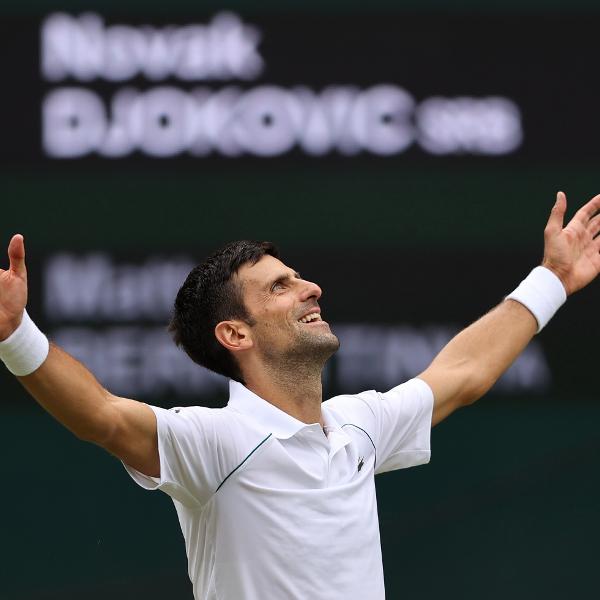 Novak Djokovic na final de Wimbledon 2021