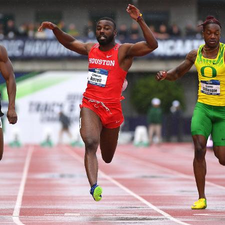 Cameron Burrel na NCAA em 2018 - Jamie Schwaberow/NCAA Photos via Getty Images