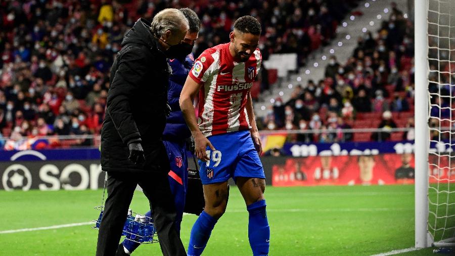 Matheus Cunha foi substituído na partida do Atlético de Madri contra o Levante, ontem (16), pelo Campeonato Espanhol - Javier Soriano/AFP