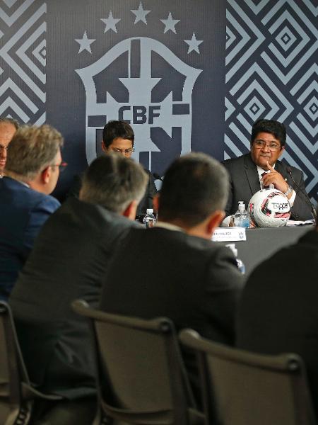 Ednaldo Rodrigues durante reunião com clubes da Série B - Rafael Ribeiro/CBF