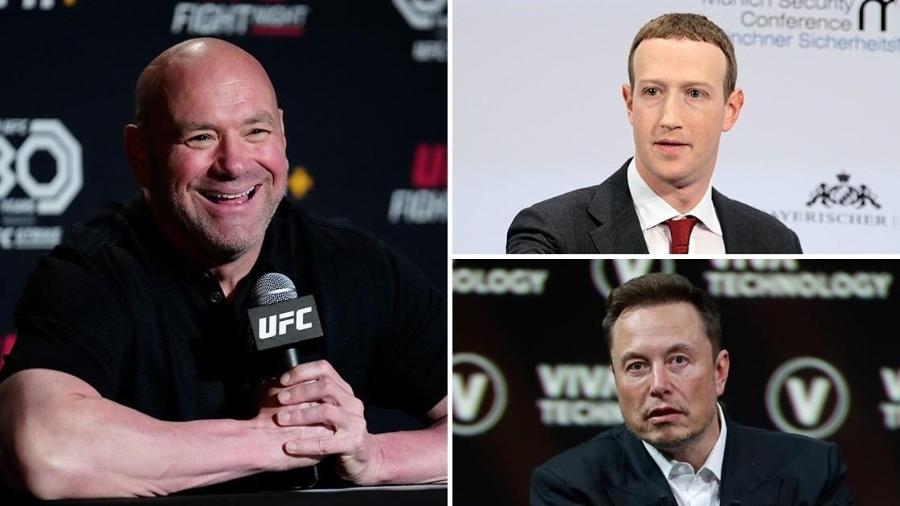 Dana White propõe luta entre Mark Zuckerberg e Elon Musk - Reprodução - Montagem/Getty Images