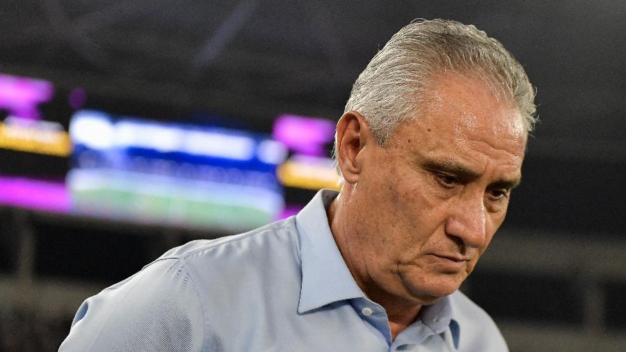 Tite, técnico do Flamengo, no jogo contra o Botafogo, pelo Brasileirão