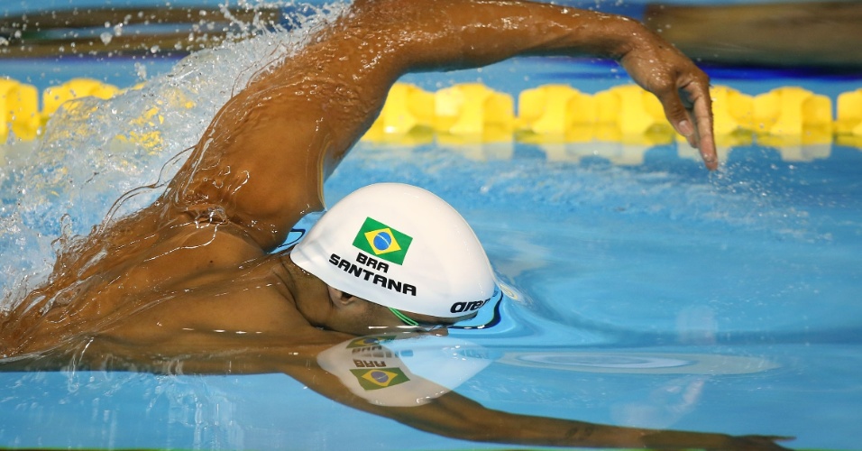 Matheus Santana disputou as eliminatórias dos 100 m livre e se classificou para a final da prova