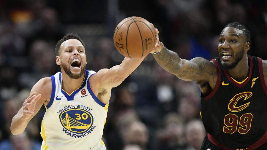 Stephen Curry durante Warriors x Cavaliers - David Richard/USA TODAY Sports