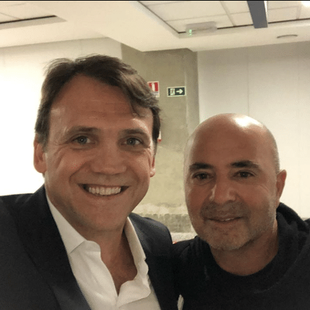 Petkovic encontrou Sampaoli no aeroporto - Reprodução / Instagram