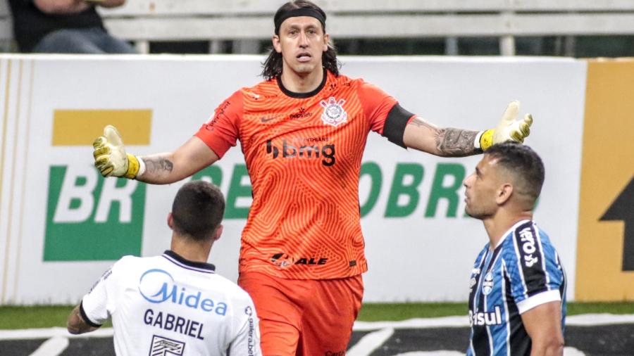 Cássio observa Diego Souza após pênalti perdido - Rodrigo Coca/Ag. Corinthians