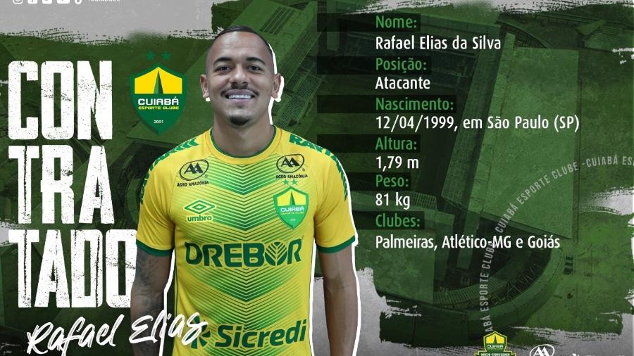 Rafael Elias, ex-Palmeiras, é apresentado como novo reforço do Cuiabá - Twitter
