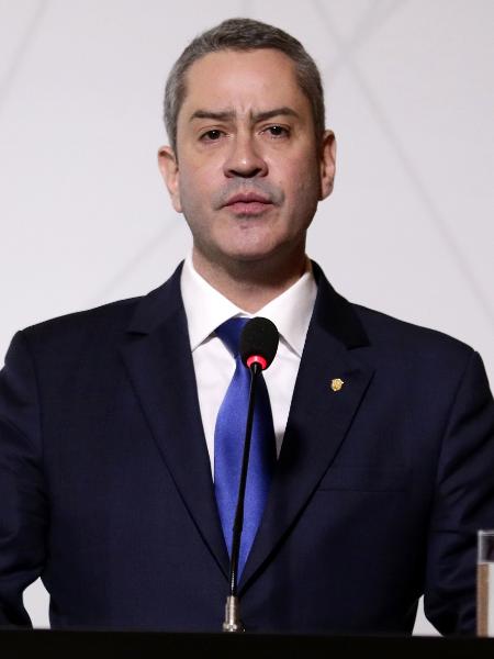 Rogério Caboclo, no discurso após ser eleito presidente da CBF, em 2018 - Lucas Figueiredo/CBF