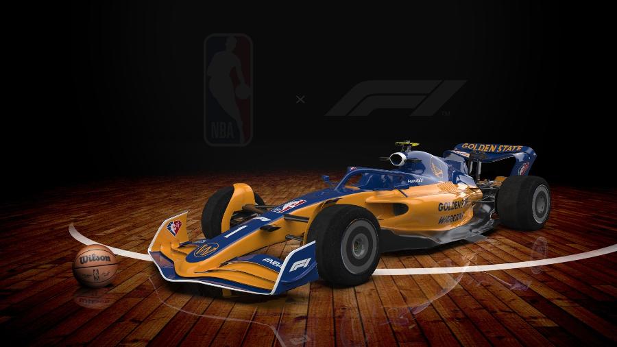 Fórmula 1 monta carros inspirados nos times da NBA - Reprodução/Twitter