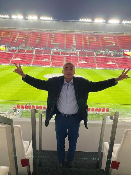 Romário no estádio do PSV, da Holanda - Reprodução/Instagram